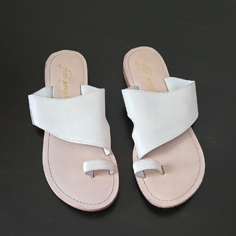 Free People Sant Antoni Slide Women's White Sandals 39.5 (9.5)
